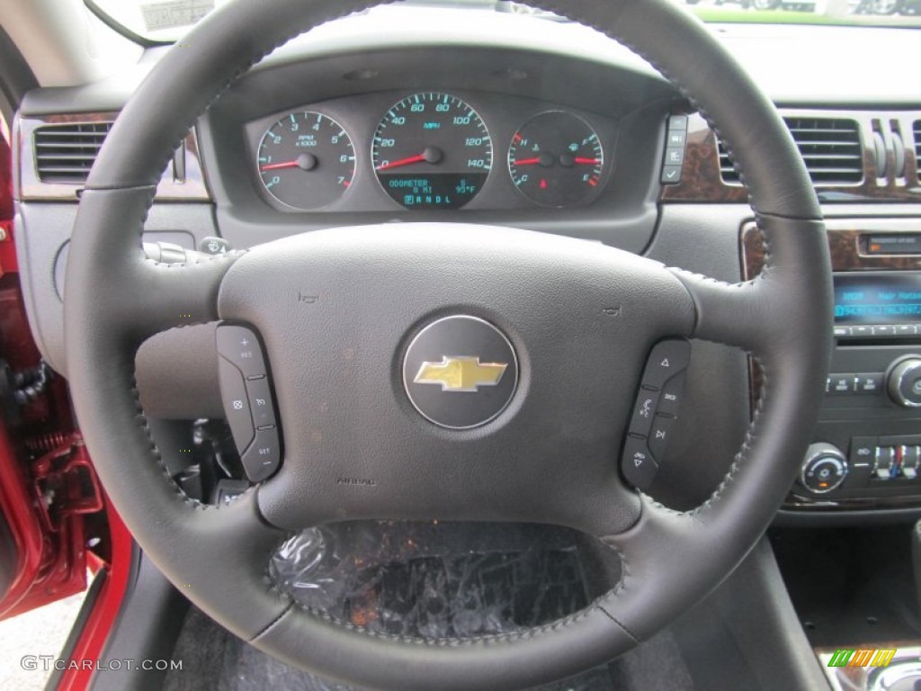 2013 Chevrolet Impala LT Ebony Steering Wheel Photo #68945070