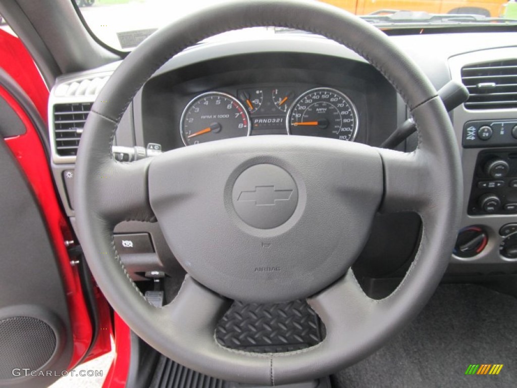 2012 Chevrolet Colorado LT Extended Cab 4x4 Ebony Steering Wheel Photo #68945343