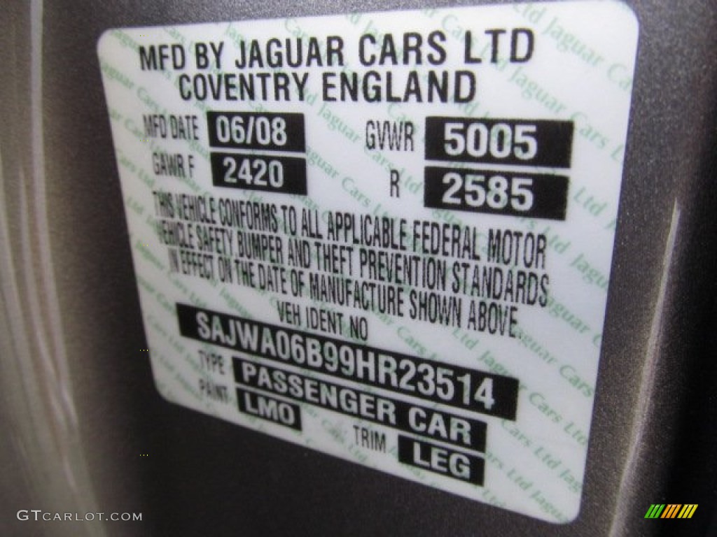 2009 XF Color Code LMO for Vapour Grey Metallic Photo #68945547