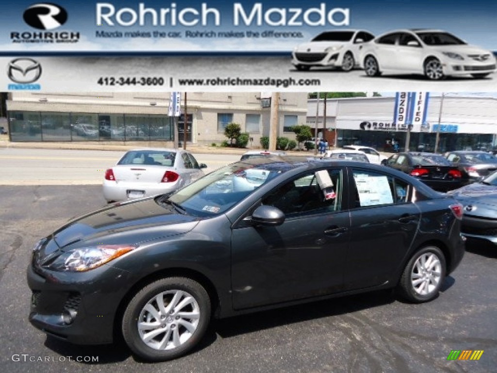 2012 MAZDA3 i Touring 4 Door - Graphite Mica / Black photo #1