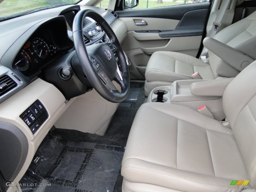 Beige Interior 2011 Honda Odyssey Touring Elite Photo #68947128