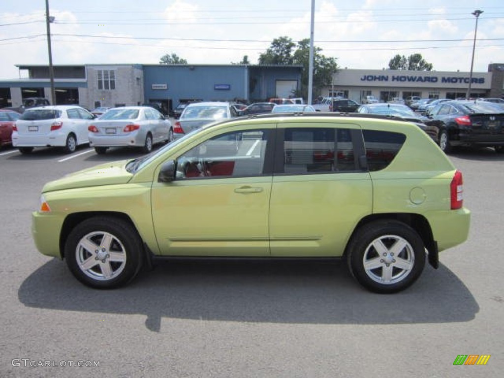 2010 Compass Sport 4x4 - Optic Green Metallic / Dark Slate Gray photo #9