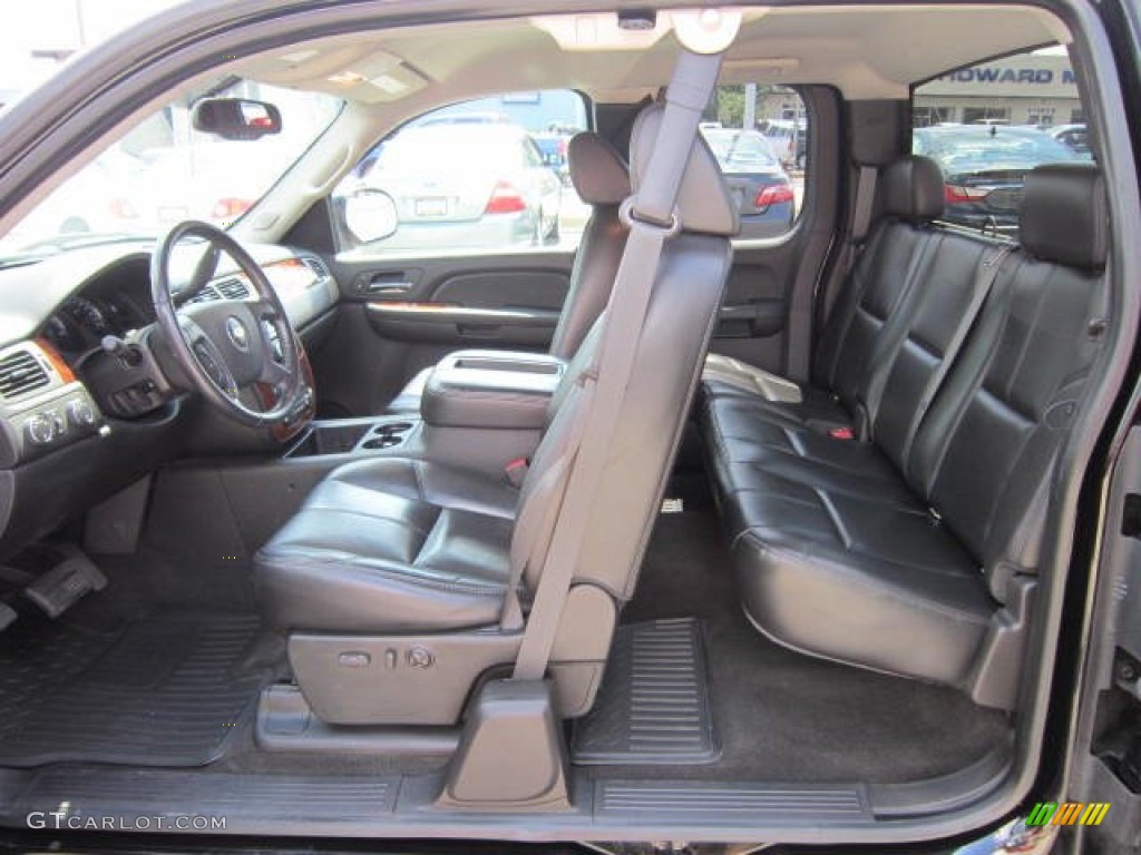 Ebony Black Interior 2007 Chevrolet Silverado 1500 LTZ Extended Cab 4x4 Photo #68948613