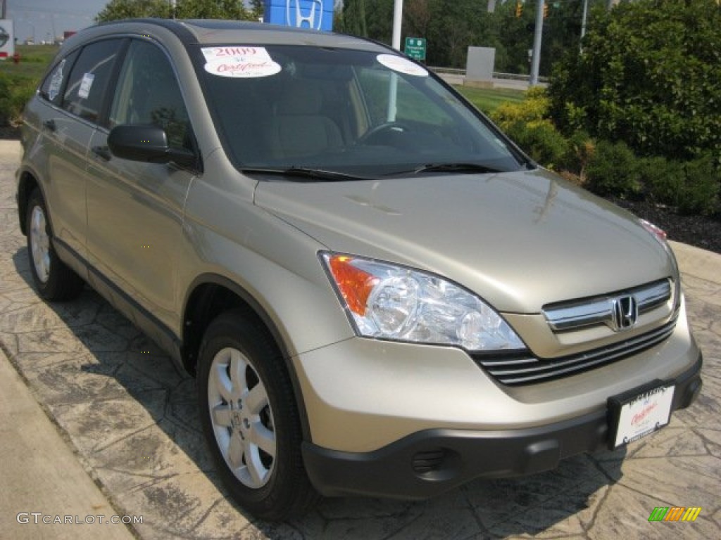 2009 CR-V EX 4WD - Borrego Beige Metallic / Ivory photo #3