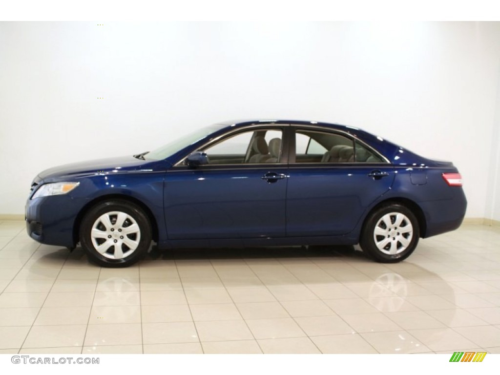 2010 Camry LE - Blue Ribbon Metallic / Bisque photo #4