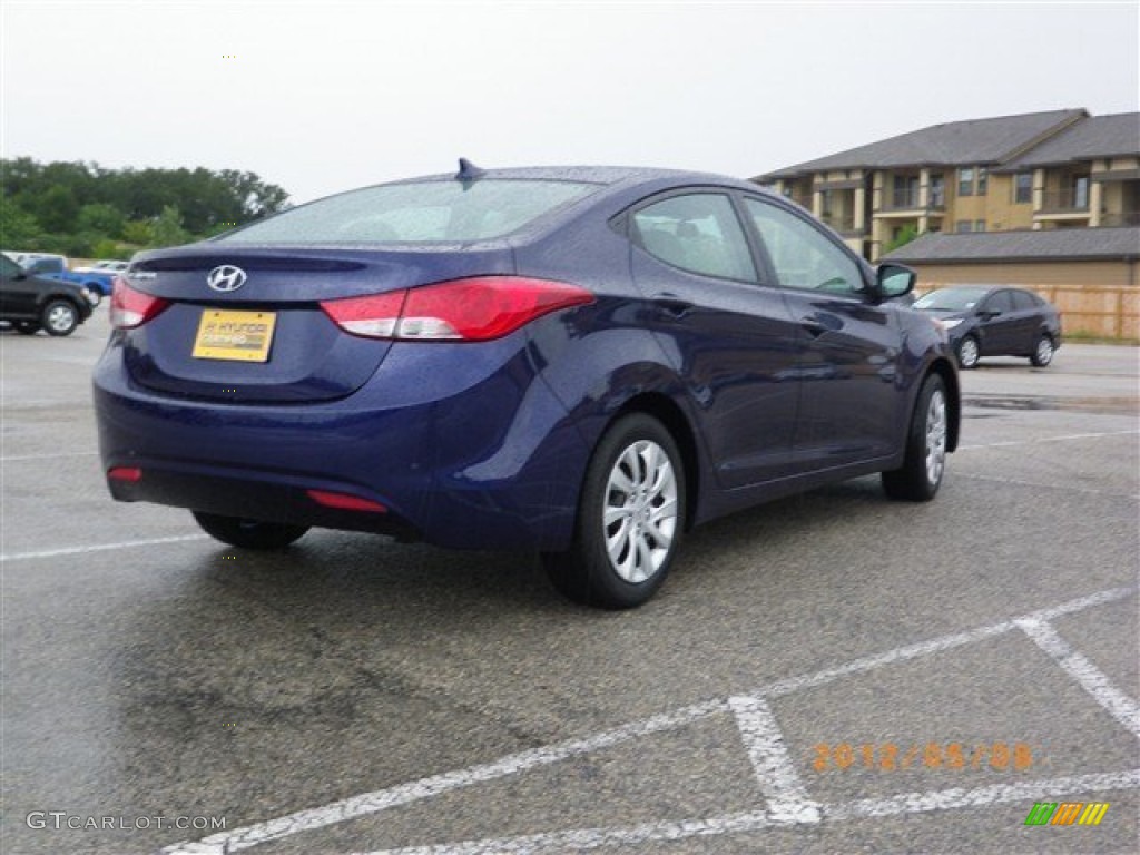 2012 Elantra GLS - Indigo Night Blue / Gray photo #7