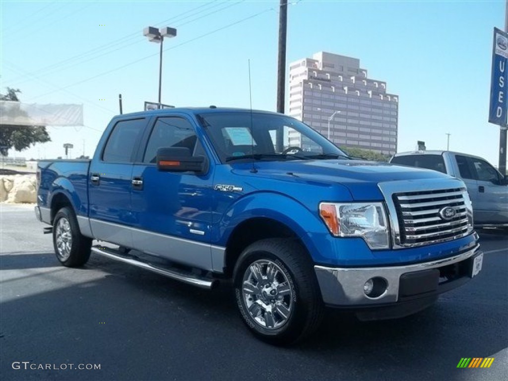 2011 F150 XLT SuperCrew - Blue Flame Metallic / Steel Gray photo #1