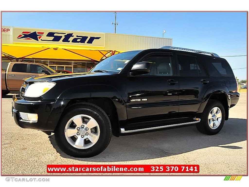 2004 4Runner Limited 4x4 - Black / Stone photo #1