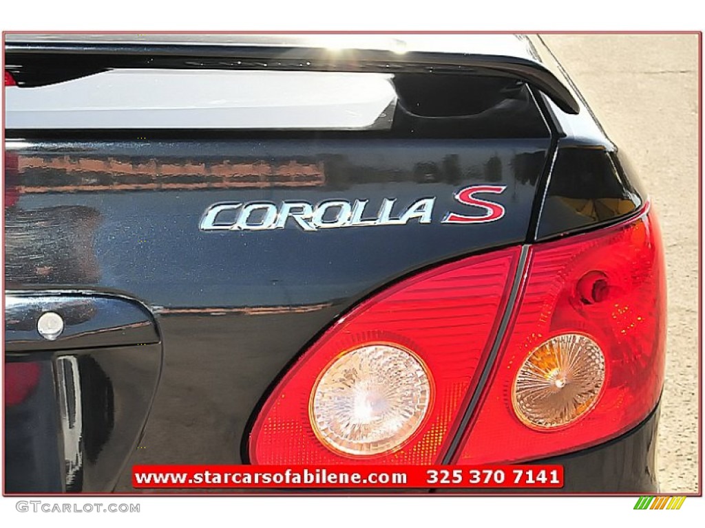 2008 Corolla S - Black Sand Pearl / Dark Charcoal photo #5
