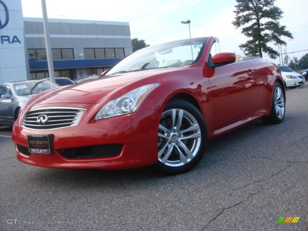 2009 G 37 Convertible - Vibrant Red / Wheat photo #1