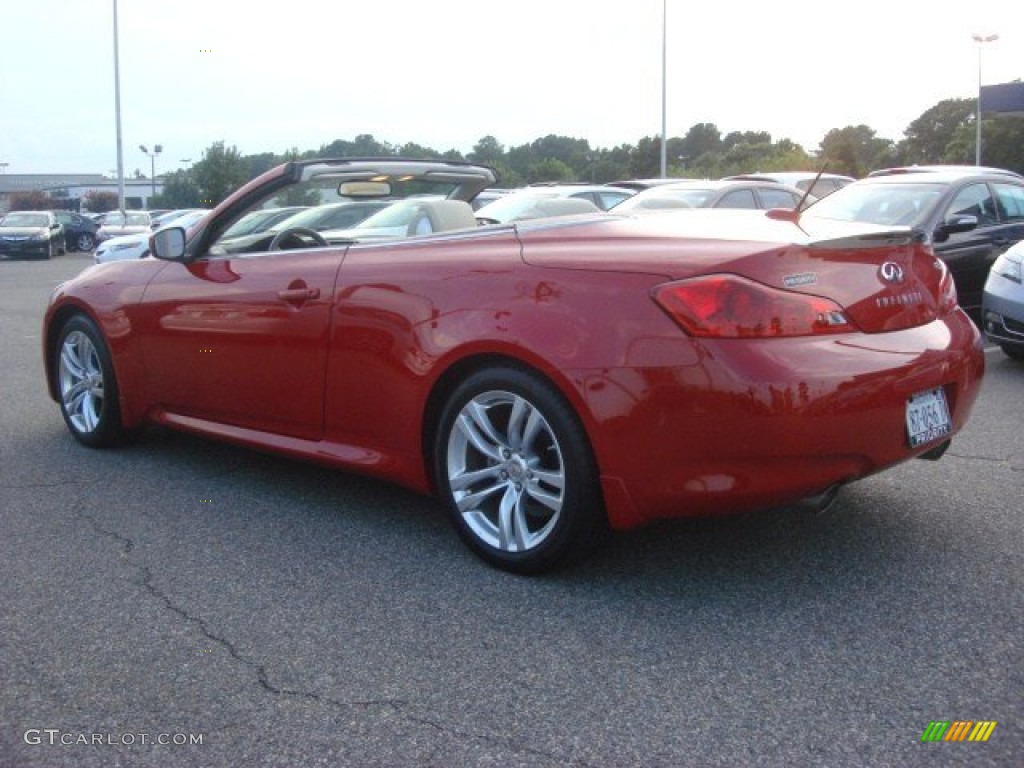 2009 G 37 Convertible - Vibrant Red / Wheat photo #4