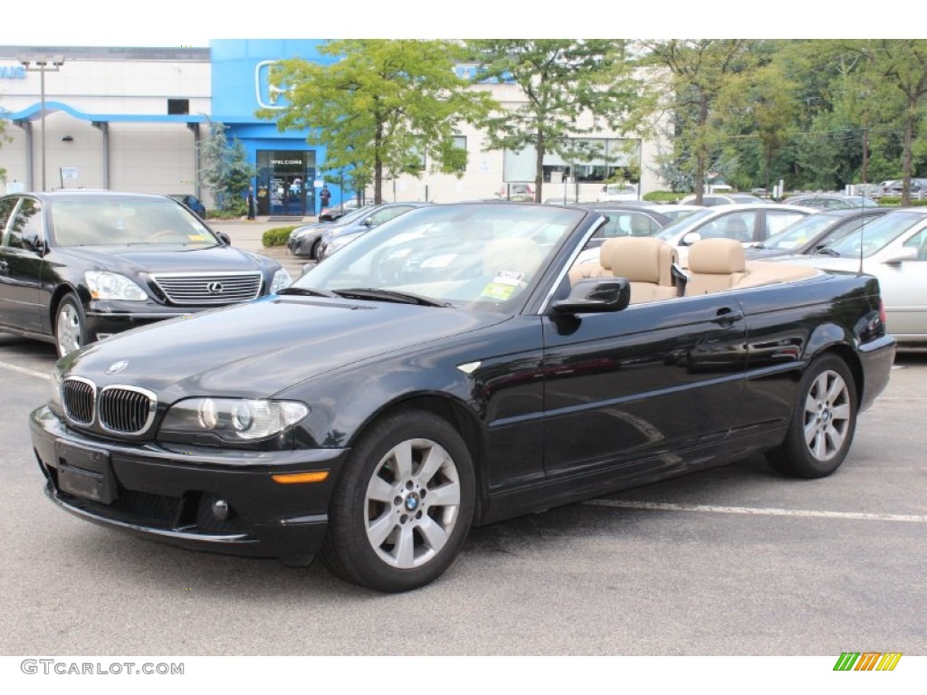 2006 3 Series 325i Convertible - Jet Black / Sand photo #2