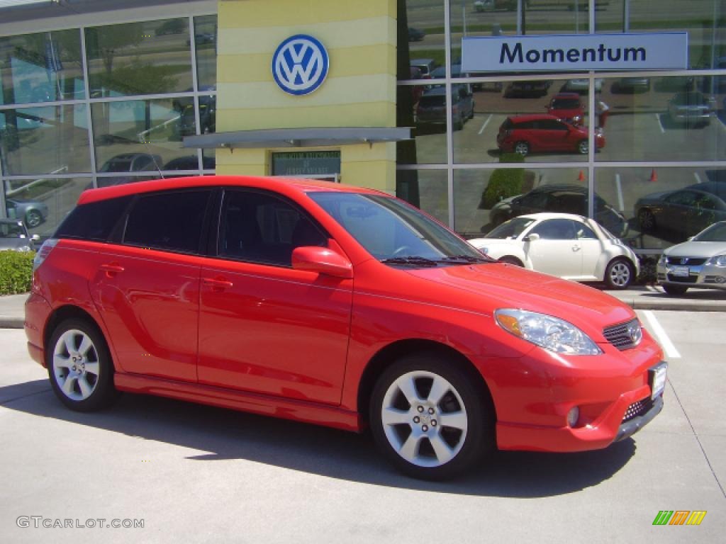 Radiant Red Toyota Matrix