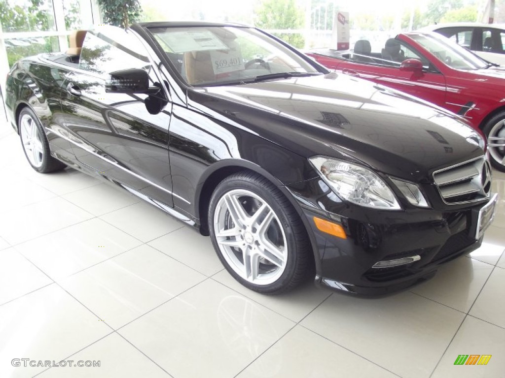 2013 E 550 Cabriolet - Black / Natural Beige/Black photo #1