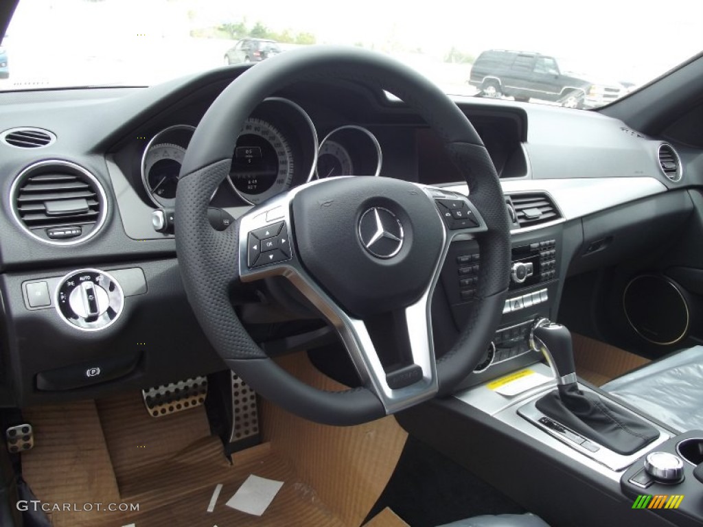 Black Interior 2013 Mercedes-Benz C 250 Sport Photo #68964716