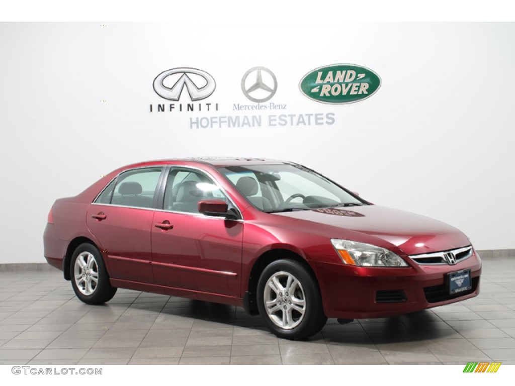 2006 Accord EX Sedan - Redondo Red Pearl / Black photo #1