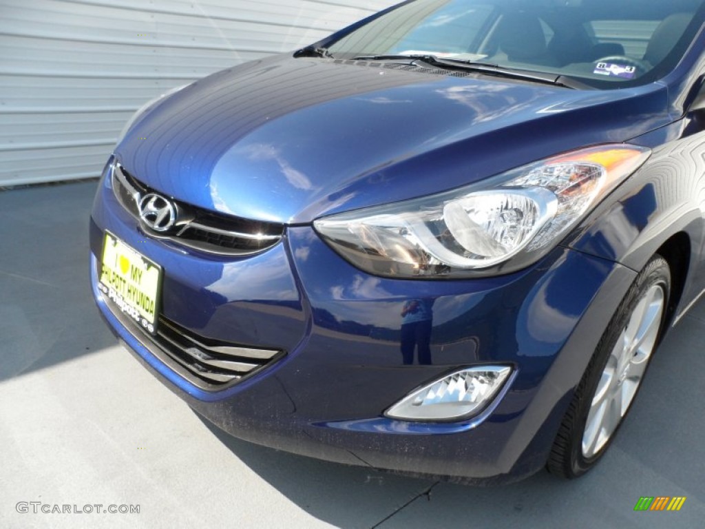 2012 Elantra Limited - Indigo Night Blue / Gray photo #10