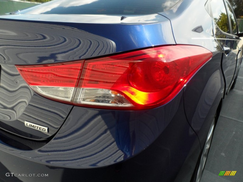 2012 Elantra Limited - Indigo Night Blue / Gray photo #16