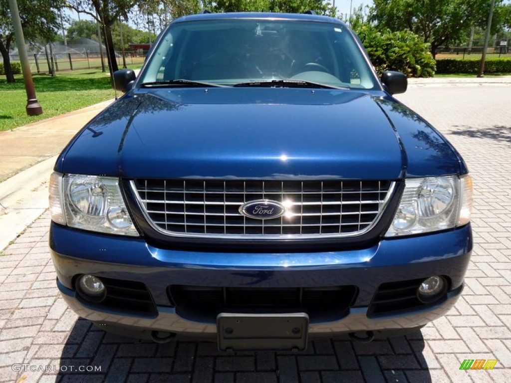 2004 Explorer XLT 4x4 - Dark Blue Pearl Metallic / Graphite photo #7