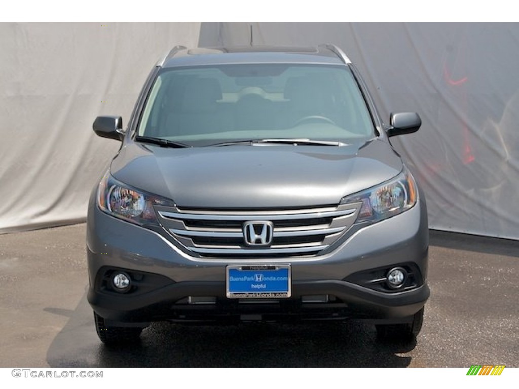 2012 CR-V EX - Polished Metal Metallic / Gray photo #2