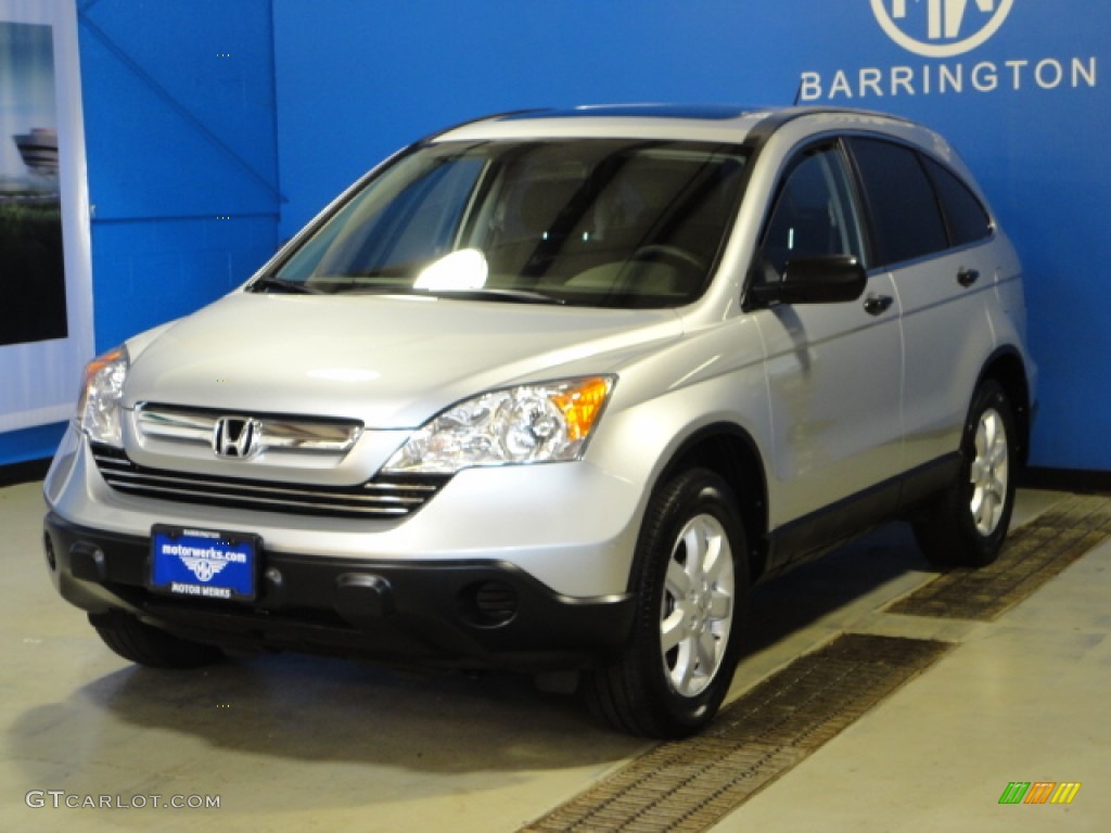 2009 CR-V EX 4WD - Alabaster Silver Metallic / Black photo #4