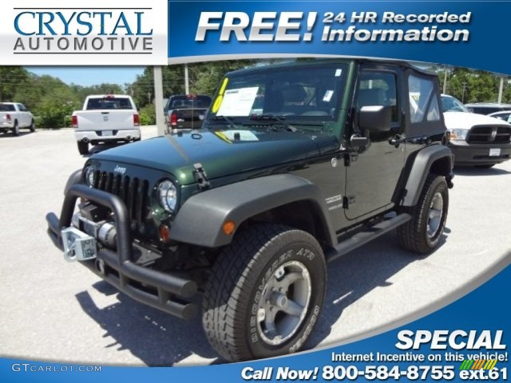 2010 Wrangler Sport 4x4 - Natural Green Pearl / Dark Slate Gray/Medium Slate Gray photo #1
