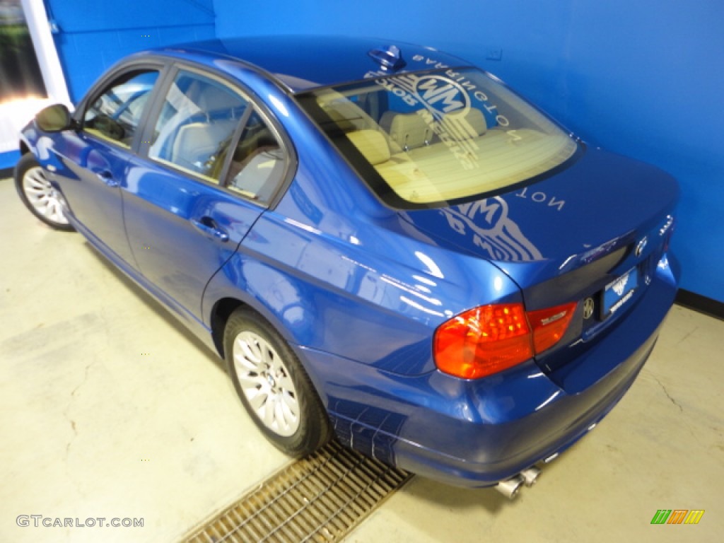 2009 3 Series 328xi Sedan - Montego Blue Metallic / Beige photo #37