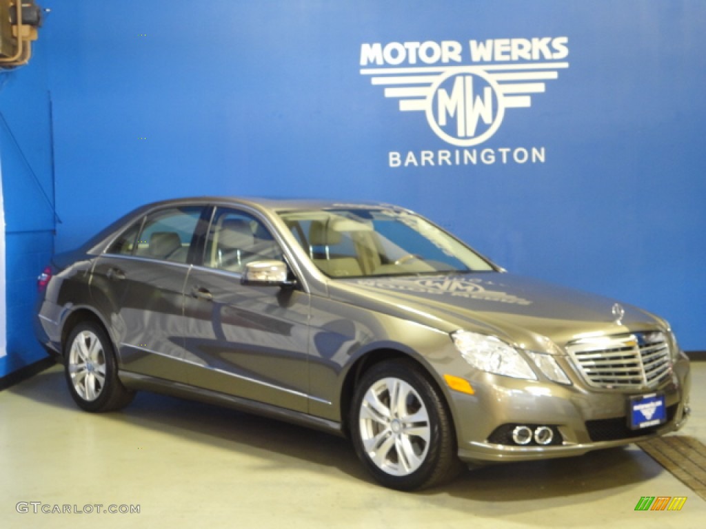 2011 E 350 4Matic Sedan - Indium Grey Metallic / Almond/Mocha photo #1