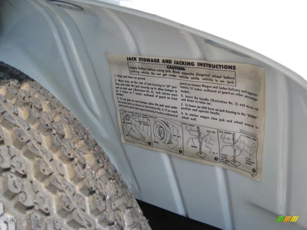 1957 Chevrolet Bel Air 2 Door Sedan Info Tag Photos