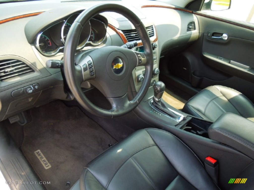 Ebony Interior 2011 Chevrolet Malibu LTZ Photo #68976125