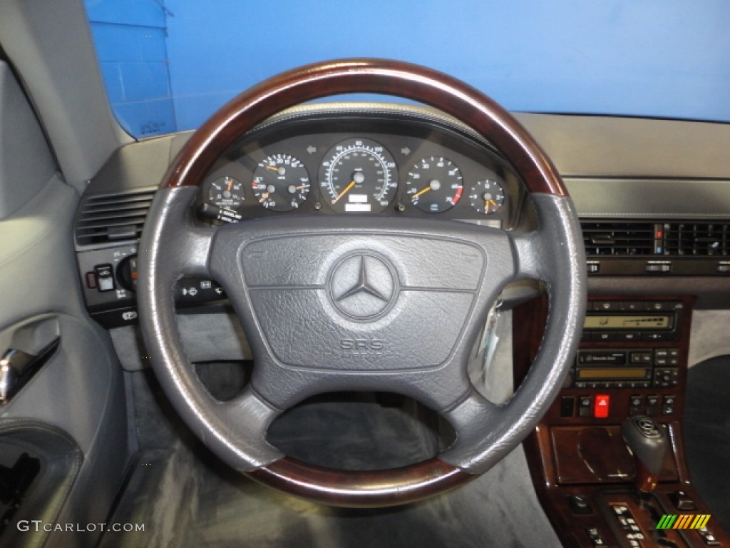 1997 Mercedes-Benz SL 600 Roadster Grey Steering Wheel Photo #68976371