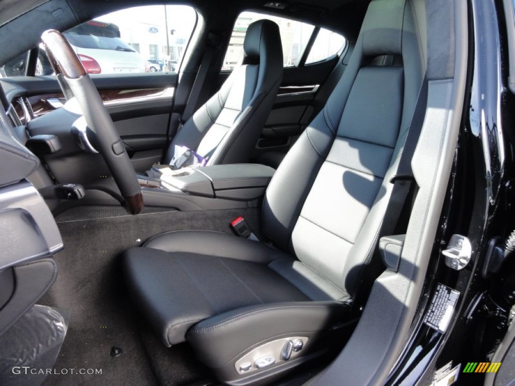 Black Interior 2012 Porsche Panamera Turbo Photo #68977430