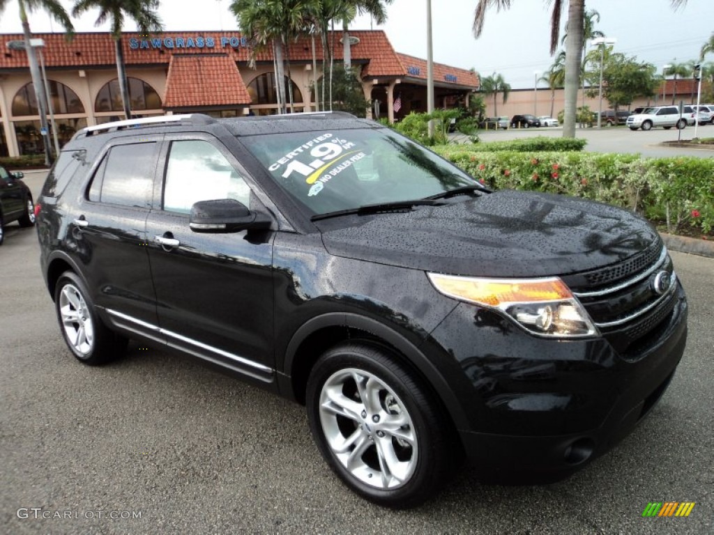 2013 Explorer Limited 4WD - Tuxedo Black Metallic / Charcoal Black photo #2