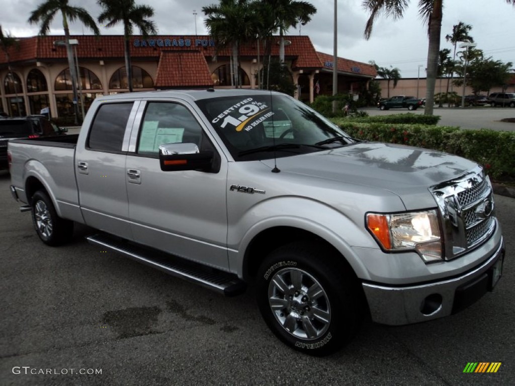 2010 F150 Lariat SuperCrew - Ingot Silver Metallic / Black photo #2