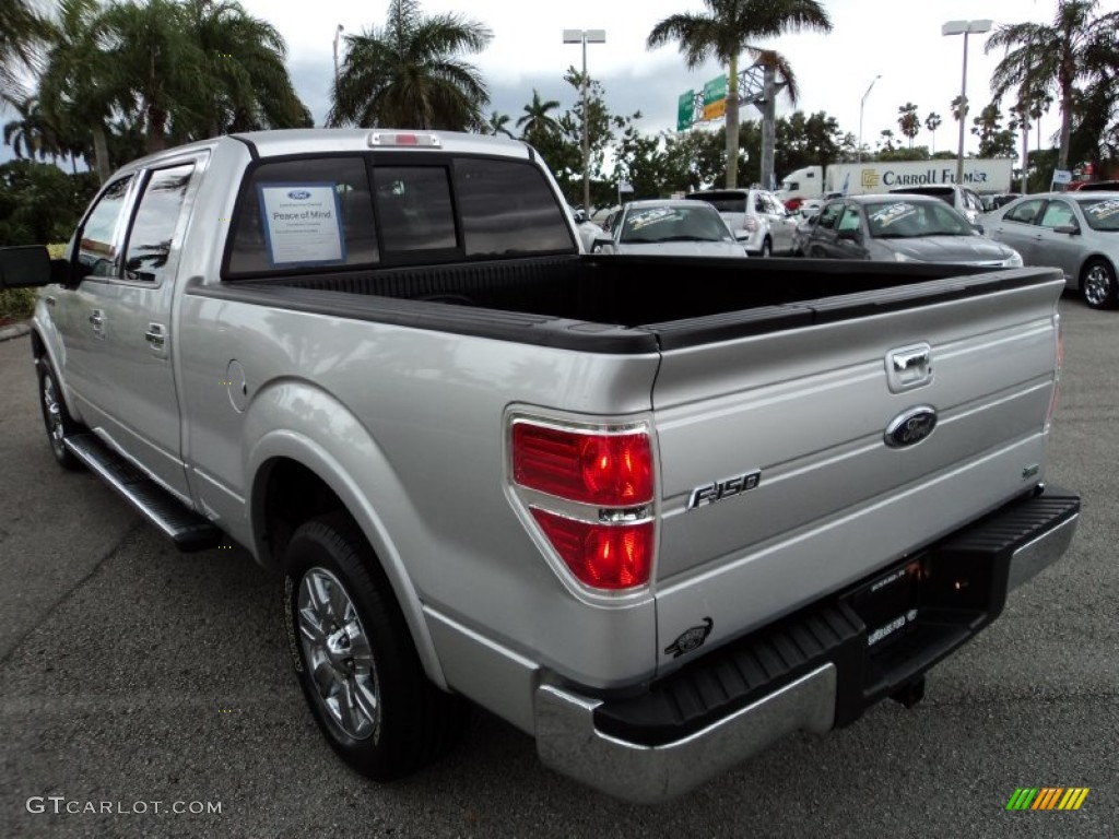 2010 F150 Lariat SuperCrew - Ingot Silver Metallic / Black photo #9