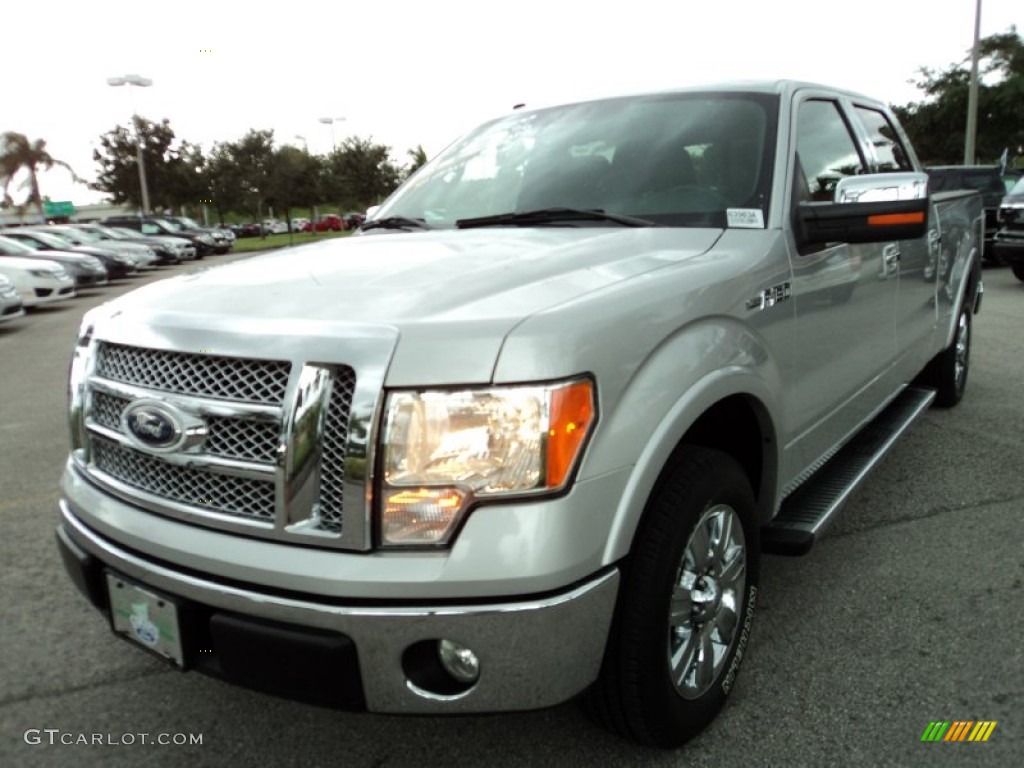 2010 F150 Lariat SuperCrew - Ingot Silver Metallic / Black photo #13