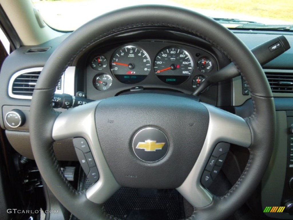 2013 Chevrolet Tahoe LT 4x4 Ebony Steering Wheel Photo #68979413