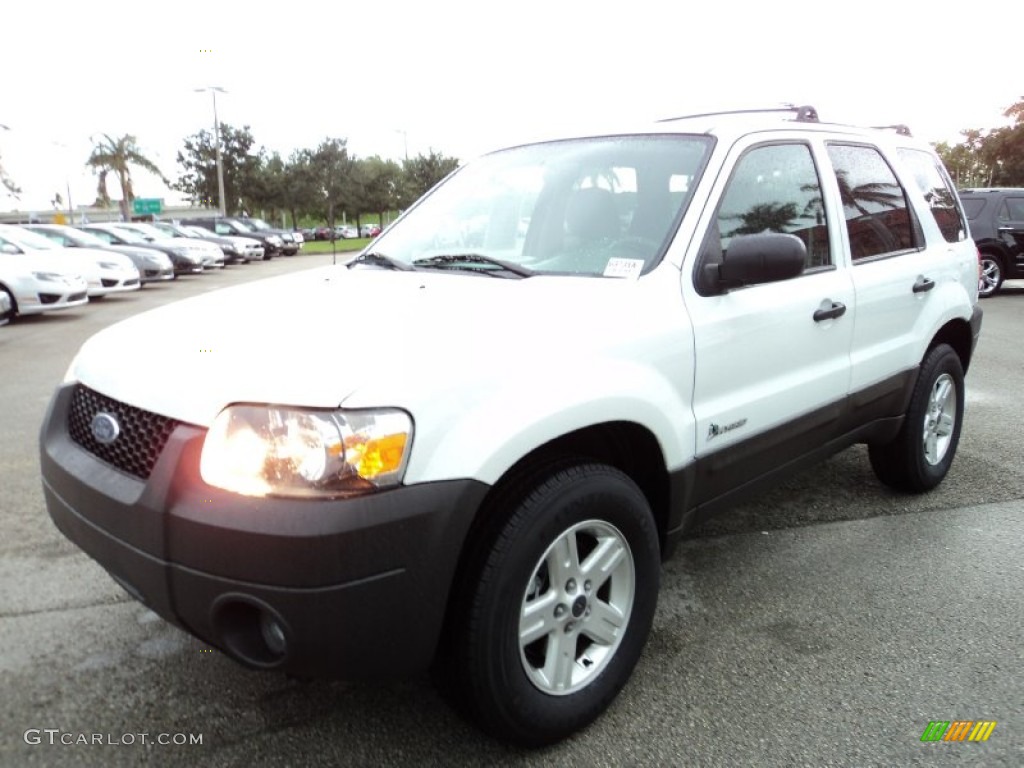 2005 Escape Hybrid - Oxford White / Medium/Dark Flint Grey photo #13