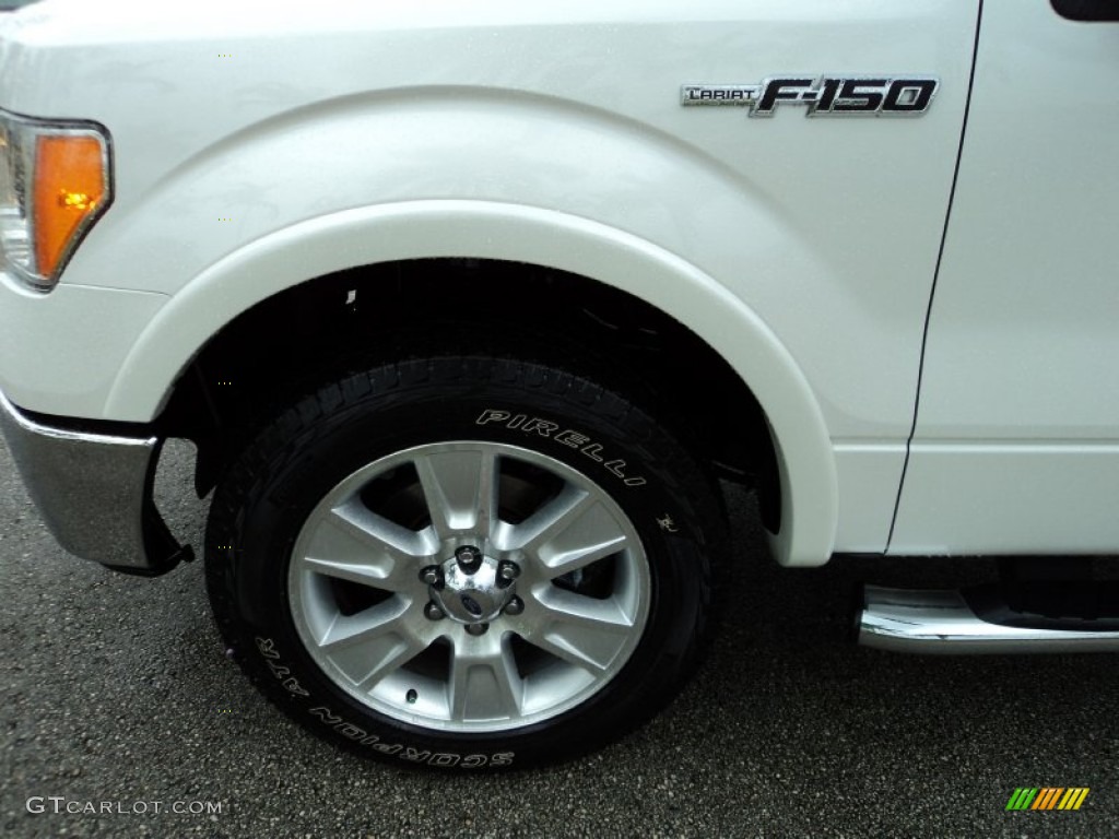 2010 F150 Lariat SuperCrew - White Platinum Metallic Tri Coat / Tan photo #11