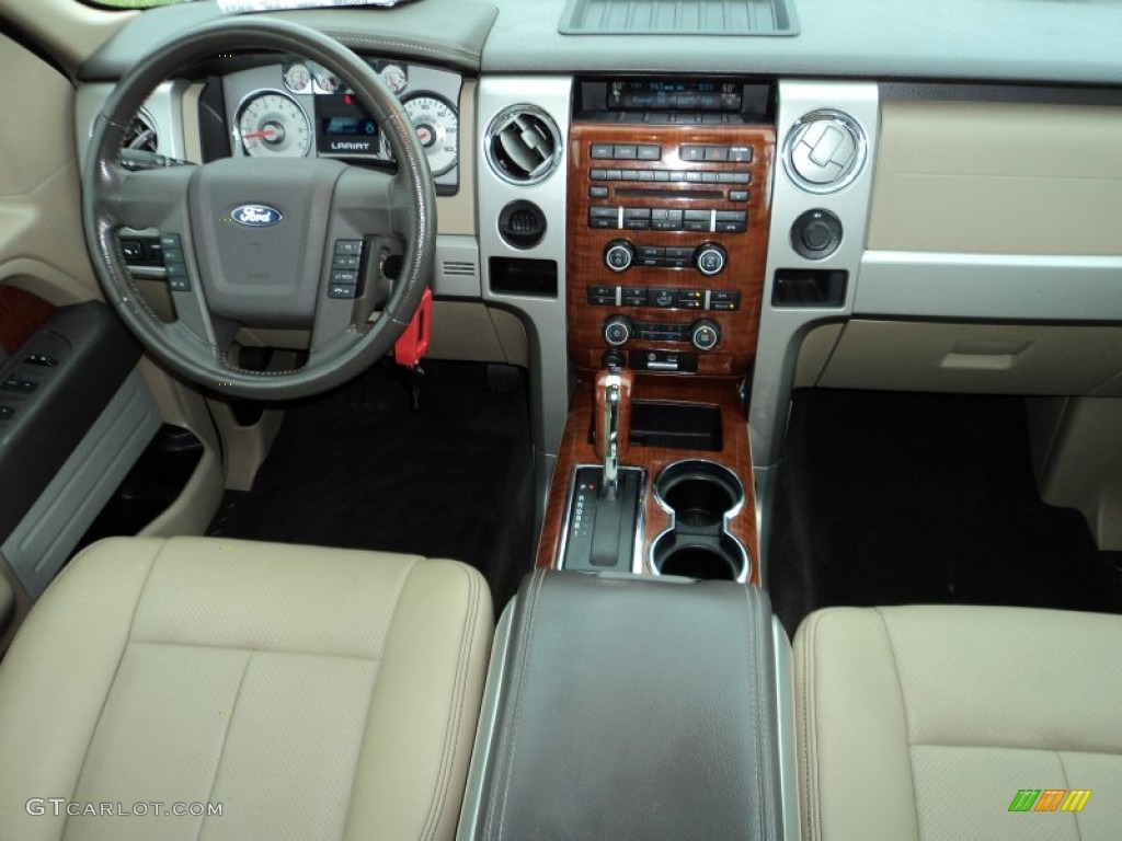 2010 F150 Lariat SuperCrew - White Platinum Metallic Tri Coat / Tan photo #23