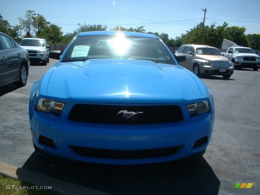 2011 Mustang V6 Coupe - Grabber Blue / Charcoal Black photo #2