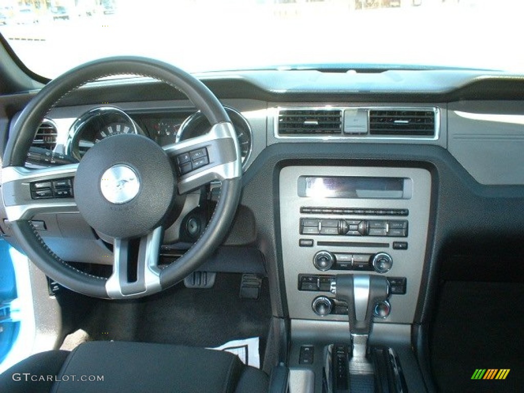 2011 Mustang V6 Coupe - Grabber Blue / Charcoal Black photo #10