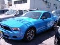 2012 Grabber Blue Ford Mustang V6 Premium Coupe  photo #2