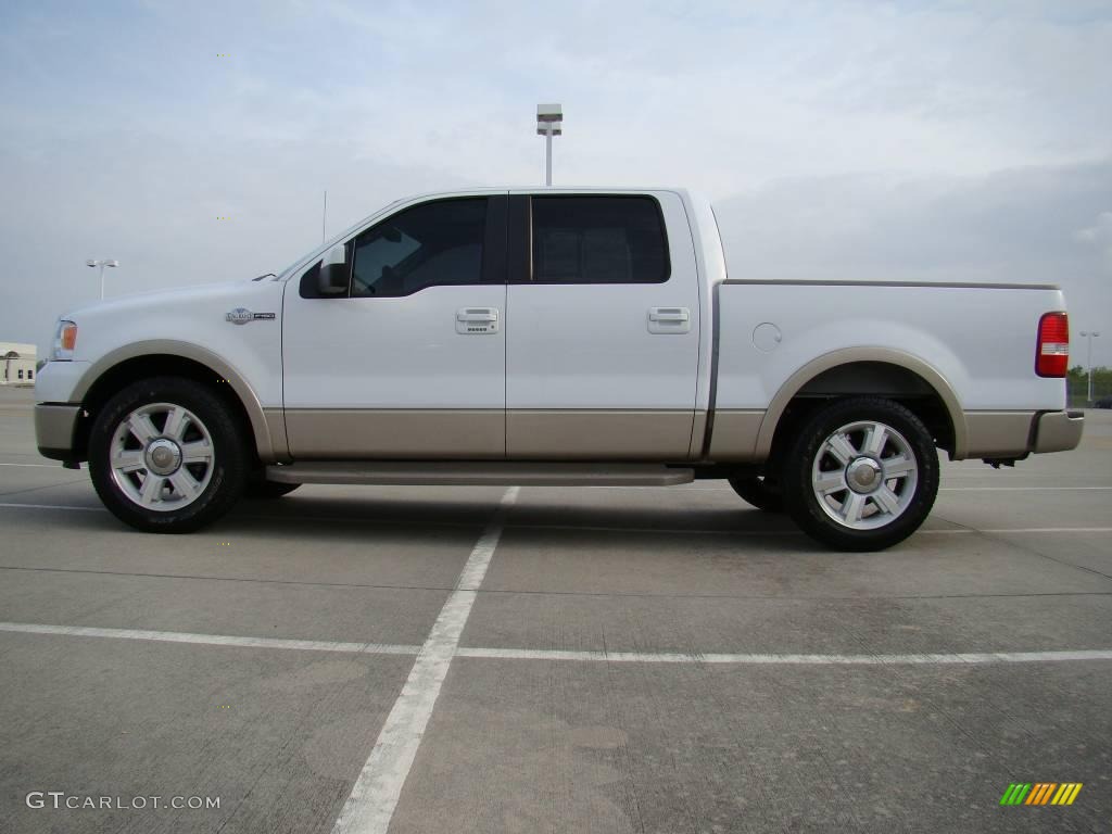 2007 F150 King Ranch SuperCrew - Oxford White / Castano Brown Leather photo #2