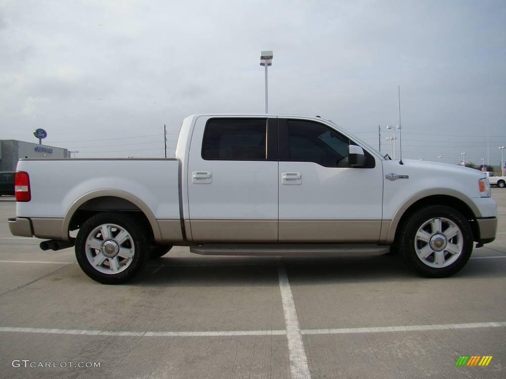 2007 F150 King Ranch SuperCrew - Oxford White / Castano Brown Leather photo #6