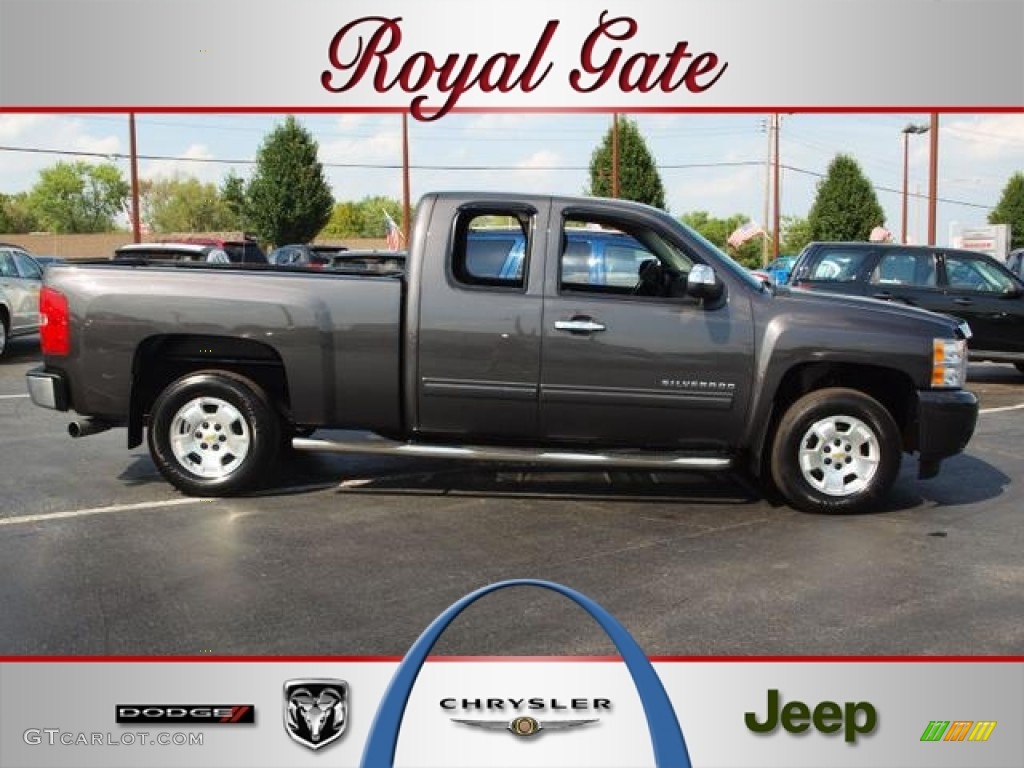 2011 Silverado 1500 LT Extended Cab - Taupe Gray Metallic / Ebony photo #1