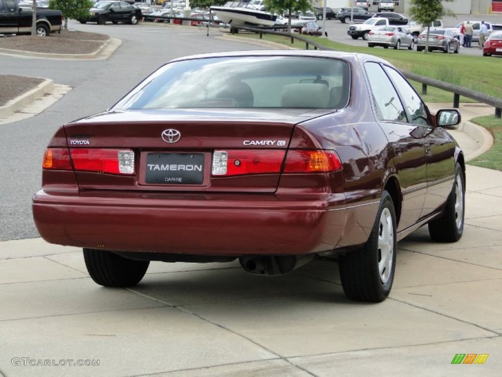 2001 Camry CE - Vintage Red Pearl / Gray photo #5