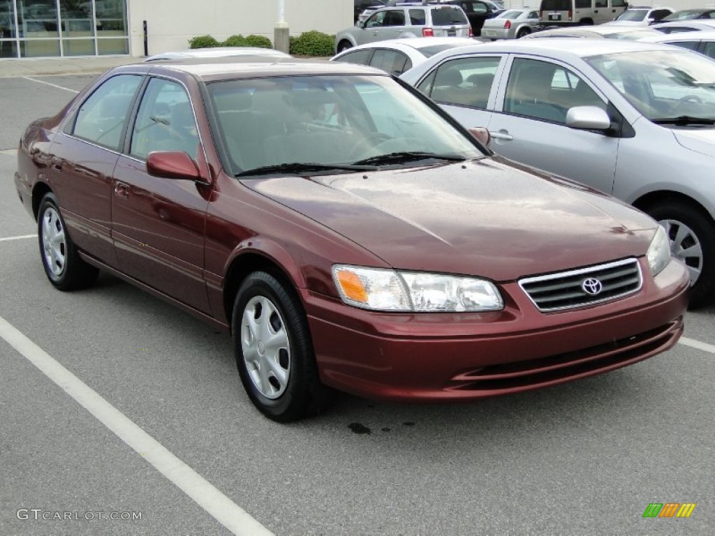 2001 Camry CE - Vintage Red Pearl / Gray photo #38