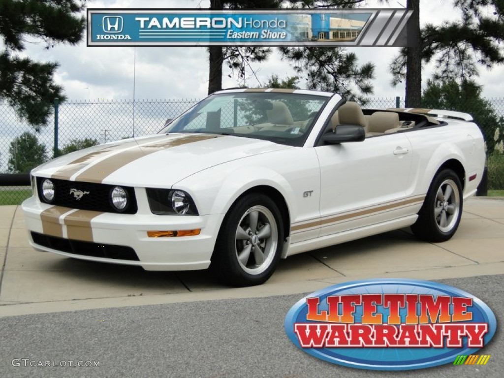 2006 Mustang GT Premium Convertible - Performance White / Light Parchment photo #1
