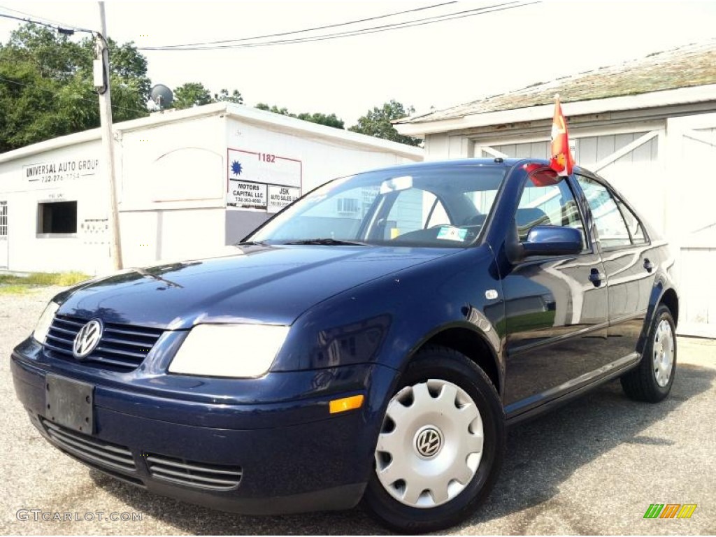 2002 Jetta GLS Sedan - Indigo Blue / Grey photo #3